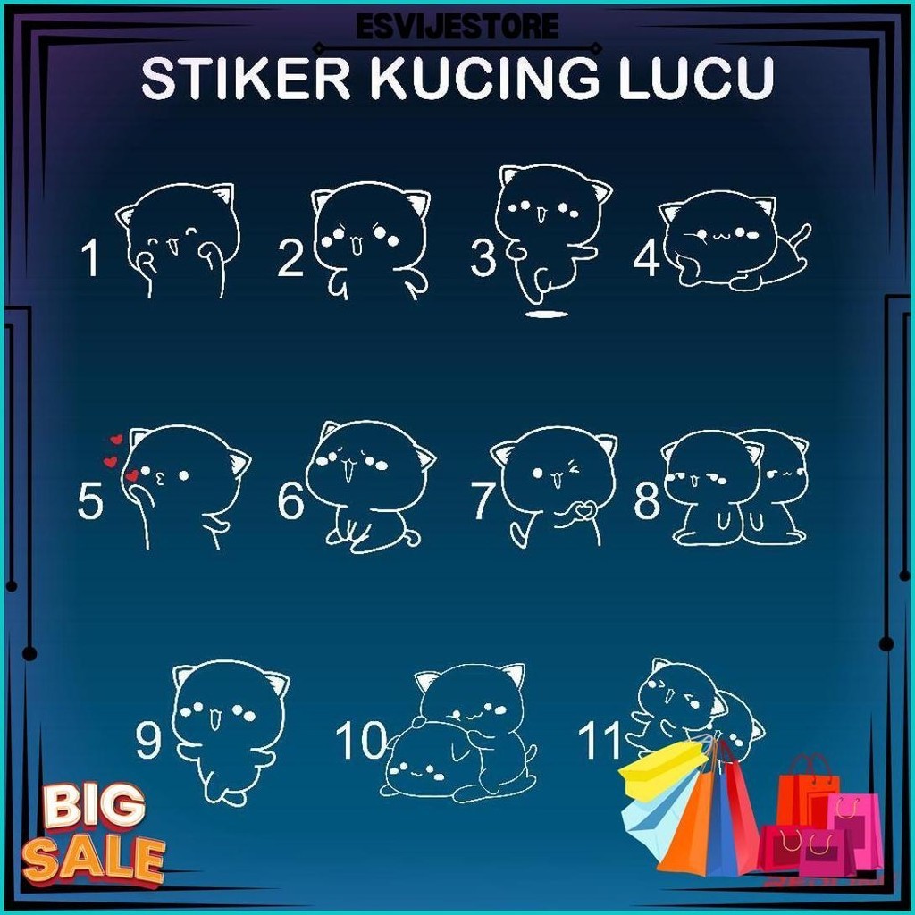 

Stiker Kucing Lucu Sticker Cutting Promo