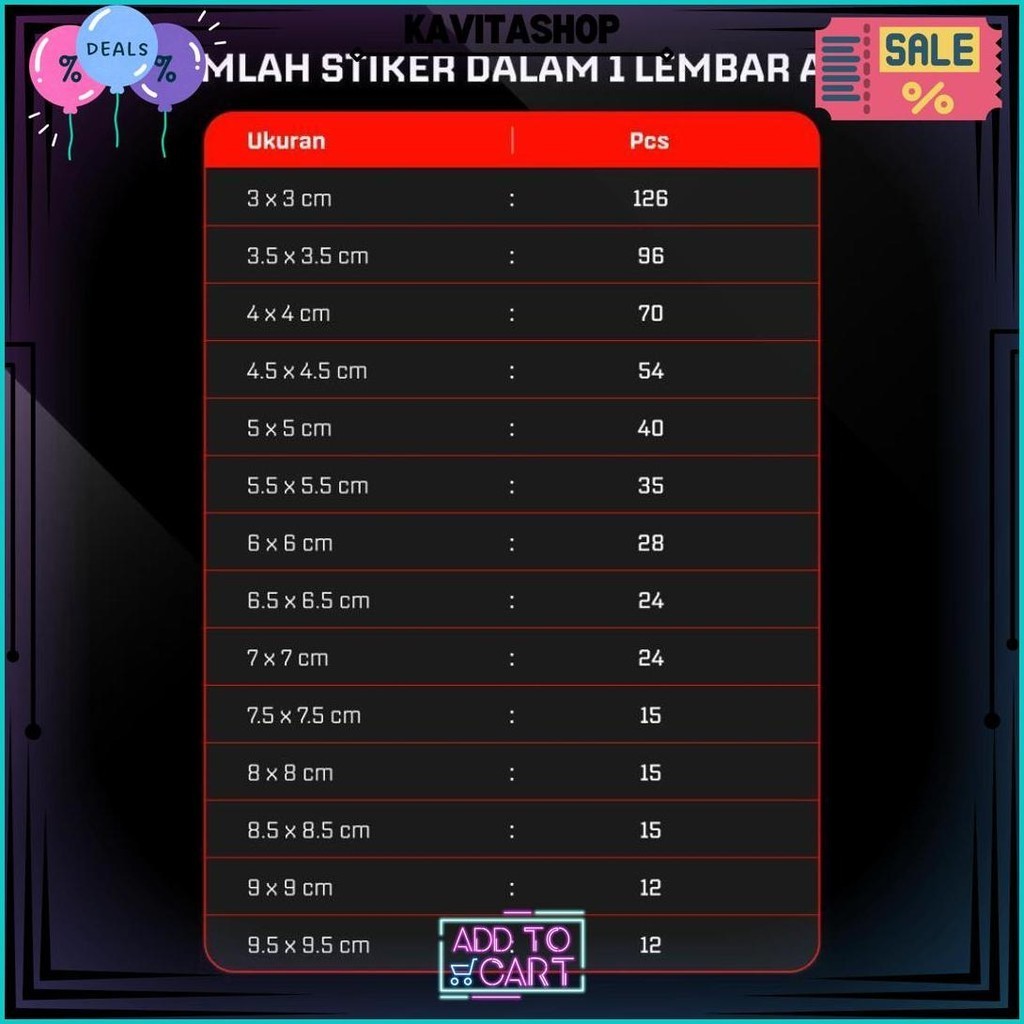 

Cetak Stiker Label Anti Air A3+ Cutting / Sticker Label Makanan /Stiker Grosir/ Vinyl A3 / Stiker Anti Air/ Cutting Stiker Promo