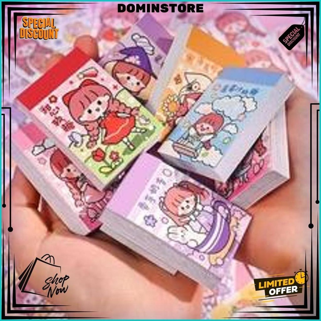 

Bop (24 Lembar) Stiker Buku Momo Kecil Mini Viral/ Sticker Note Washi Karakter Manga Anak Kecil Gratis Ongkir