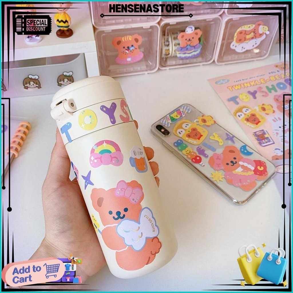 

Sticker Pvc Korean Bear Anti Air Poly Hologram Bujo Aesthetic Scrapbook Sale