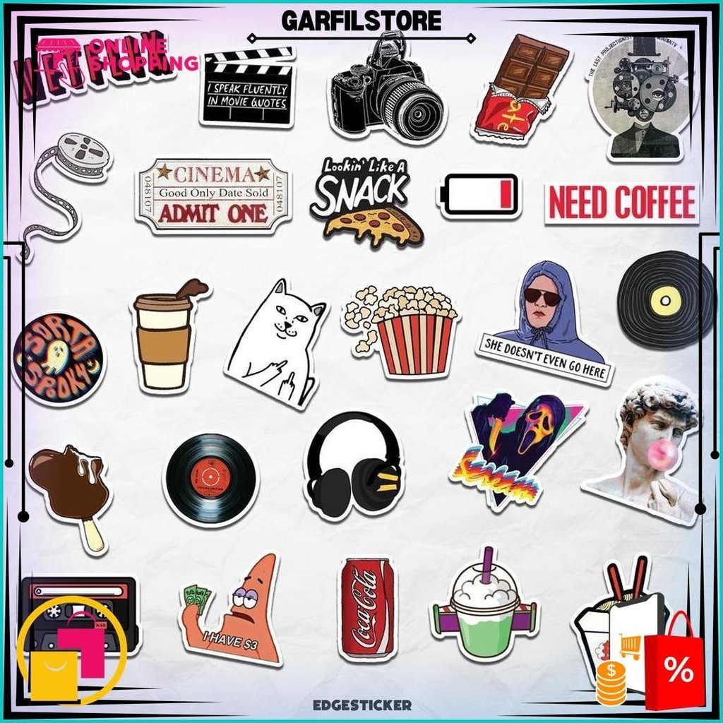 

26Pcs Movies Aesthetic Sticker Tumblr Cod