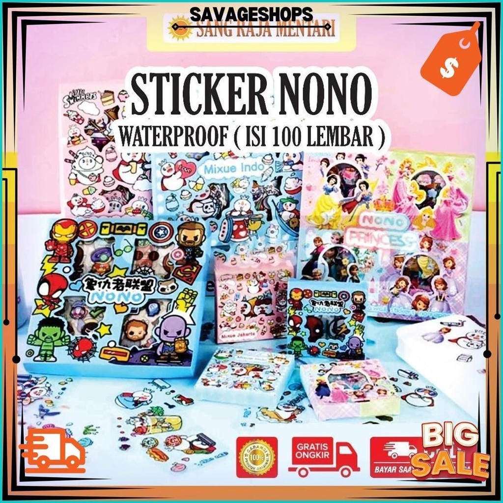 

Sticker Momo Waterproof Dapat Box Isi 100 Lembar Stiker Gratis Ongkir