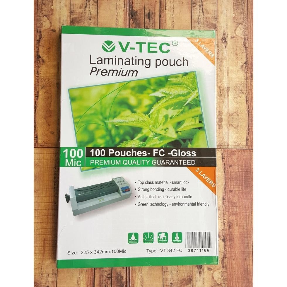 

ORIGINAL Plastik / Mika Laminating V-Tec Folio 100 Micron As23