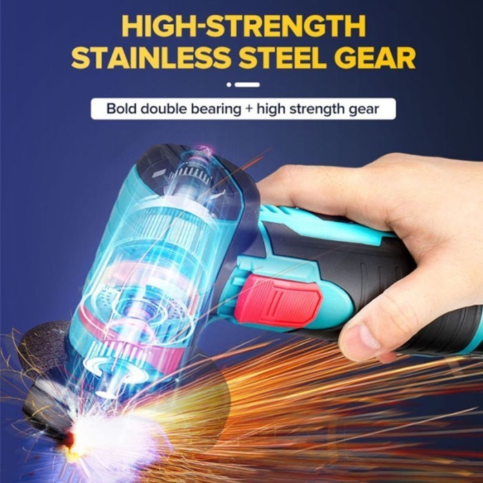 Ironhoof Mini Mesin Gerinda Tangan Brushless Angle Grinder Cordless