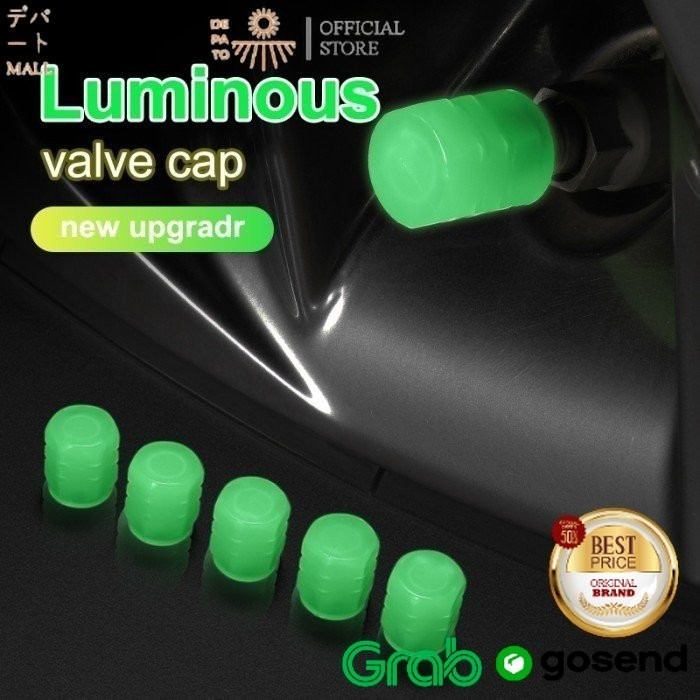Glow In The Dark - 10 Pcs Tutup Pentil Ban Mobil Original Dp