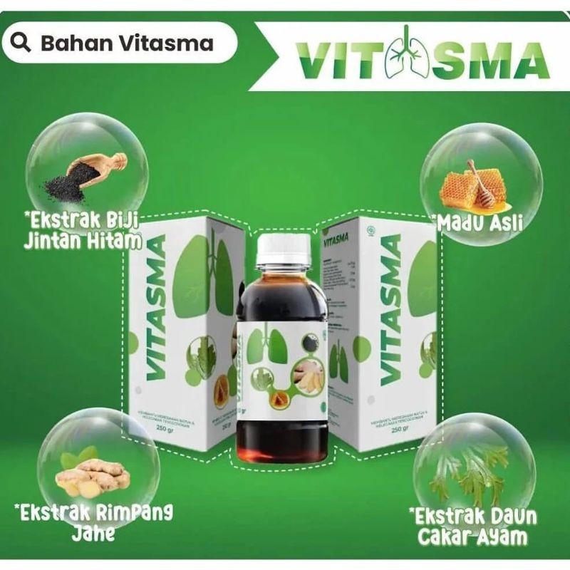 MADU VITASMA ORIGINAL ISI 200 ML - 1 botol madu vitasma obat sakit asma, sesak nafas, sakit tenggoro