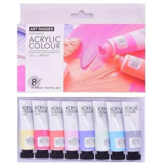 

BISA COD Art Ranger Rangers Pastel Metallic Acrylic Paint / Cat Akrilik set 8x22ml GB29