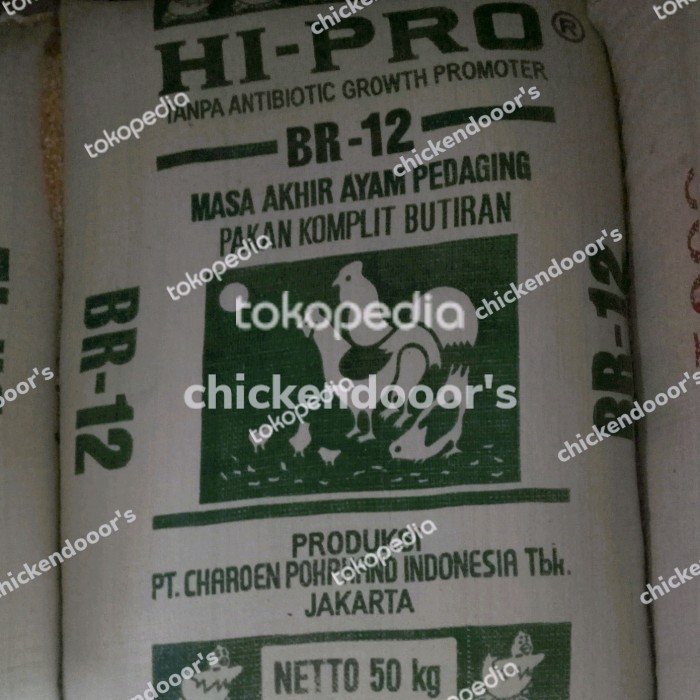 Pakan Ayam Pedaging Cp Br 12 Pur Hi-Pro Hi Pro 50Kg Broiler Finisher
