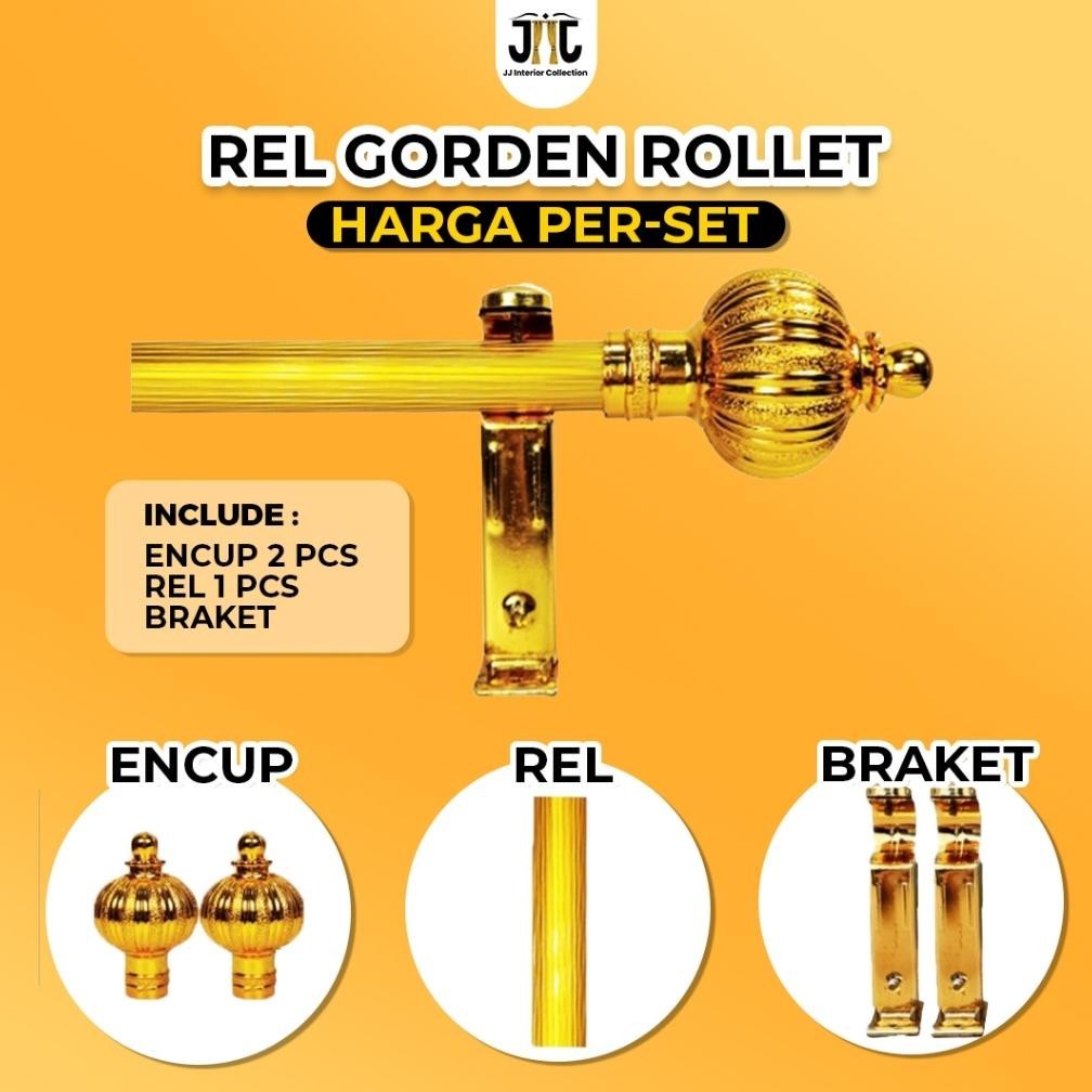 [PROMO] Tiang Rel Gorden Jendela Minimalis Penyangga Batang Tirai Rel Rollet