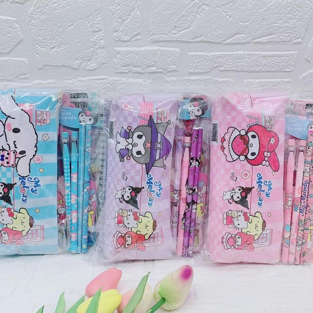 

Super Seller Pensil Set Tempat Pensil Sanrio Atk012 Paket Alat Tulis Cinnamoroll Kuromi Melody Viral