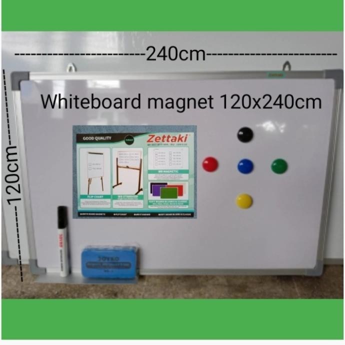 

Jual Papan Tulis Whiteboard Magnet Gantung Single Face Zettaki 120X240Cm