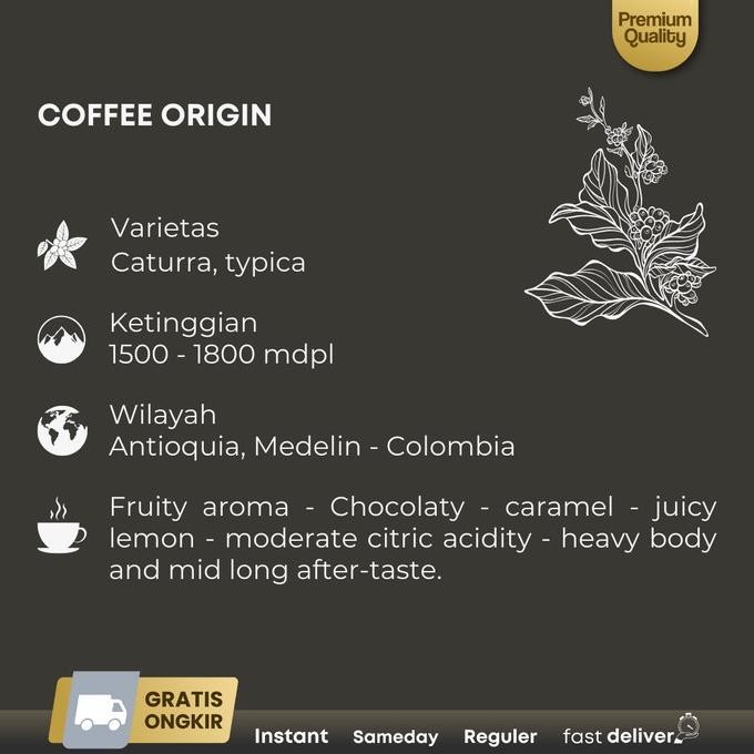 

Northsider Kopi Arabika Colombia Supremo Fully-Washed Coffee 500G