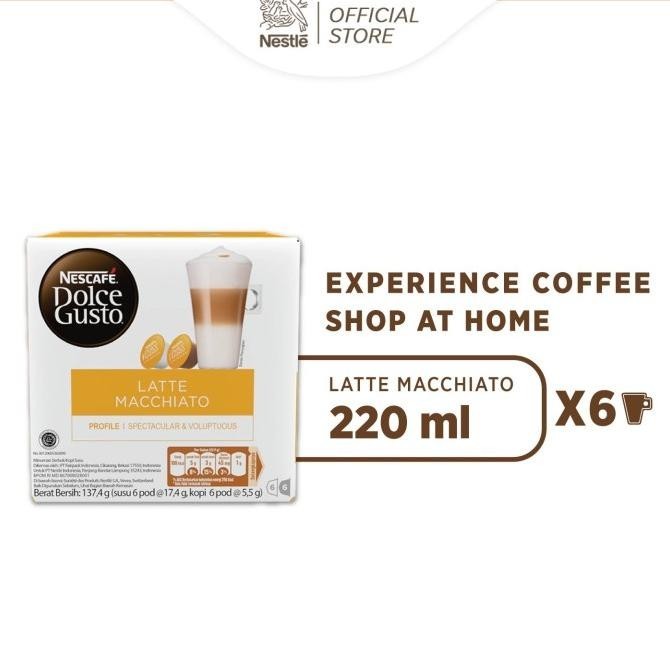 

Nescaf Dolce Gusto Latte Macchiato 1 Box (12 Kapsul = 6 Gelas)
