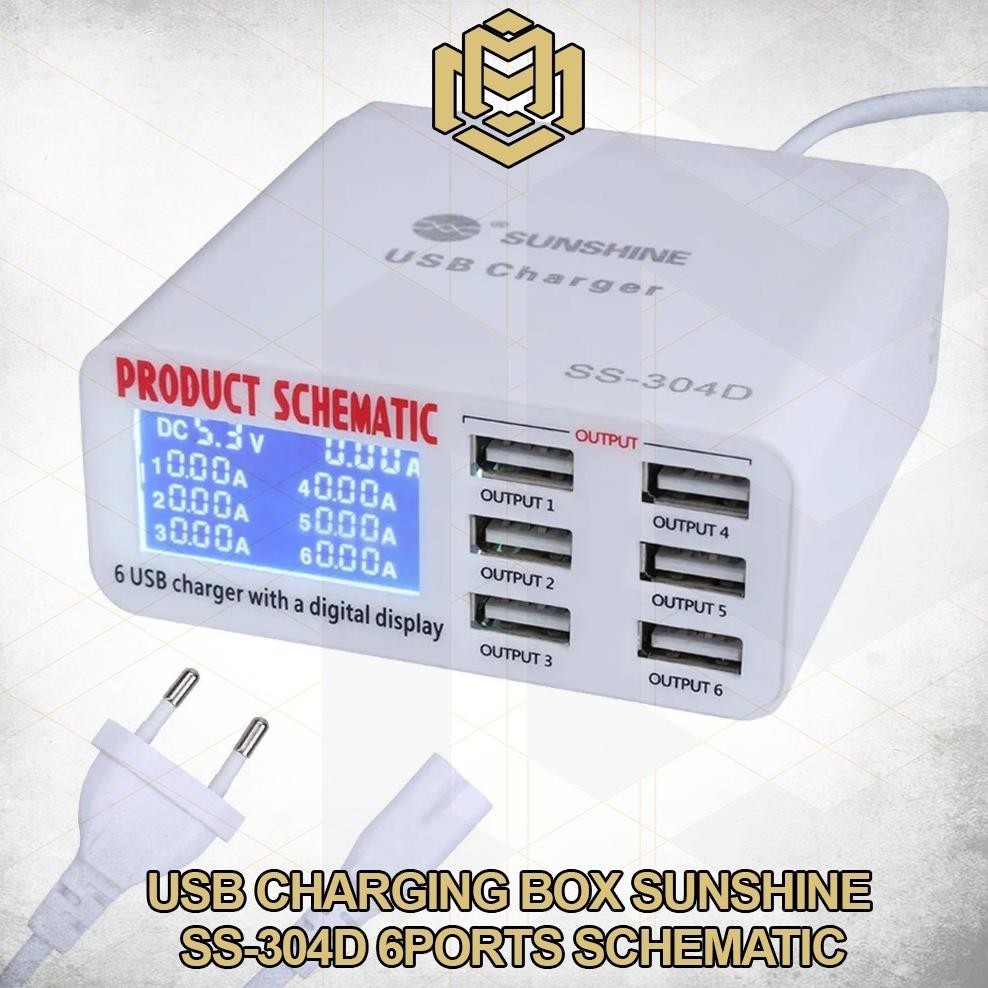 DFG Usb Schematic Sunshine 6 PORT SS-304D / ADAPTOR SMART CHARGER SUNSHINE SS-304D 6 PORT USB DIGITA