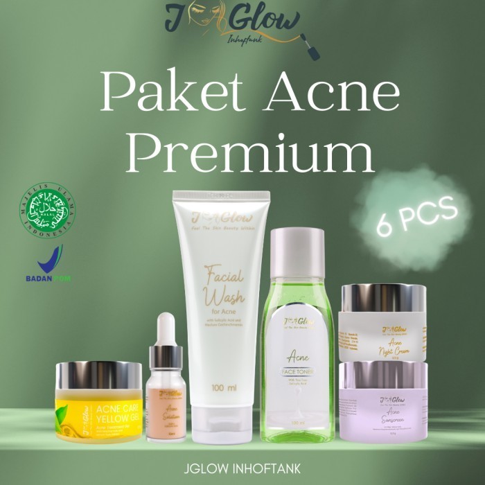 TERMURAH Jglow Skincare - Paket Acne Premium / Paket Acne Premium Jglow