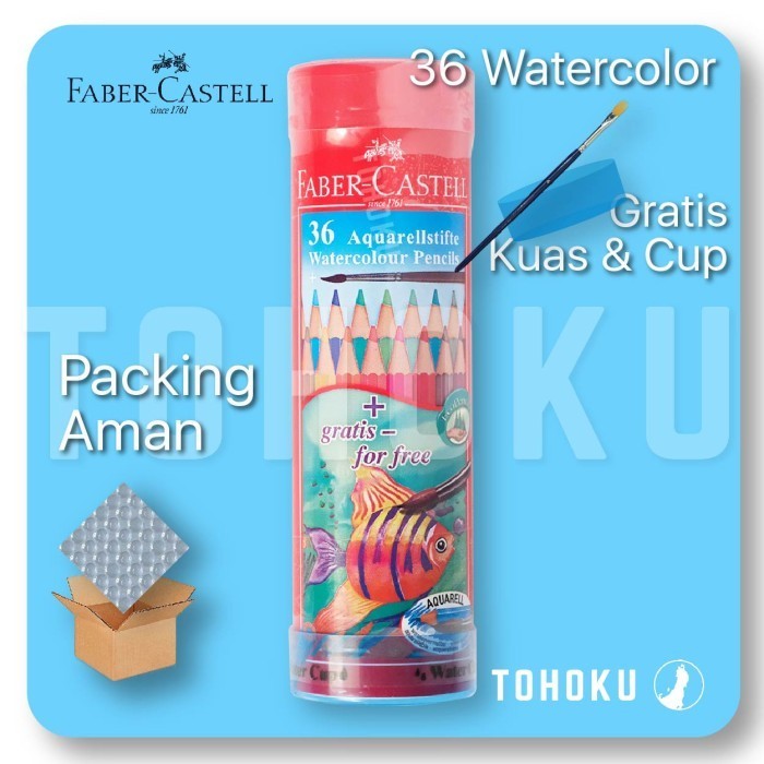 

Pensil Warna Air Faber Castell Watercolour 36 Round Tin Case