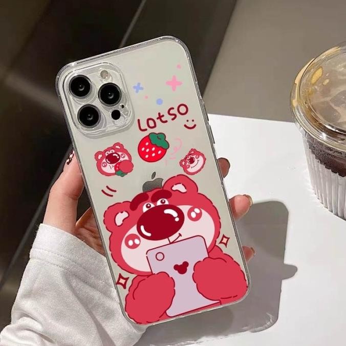 CASE SAMSUNG A04 A04S A03 A03S A02S CASING MOTIF PINK BEAR LOTSO&LUCKY