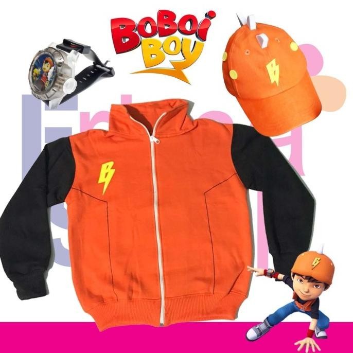 TOPI + JAM TANGAN + JAKET SWEATER BOBOIBOY GALAXY