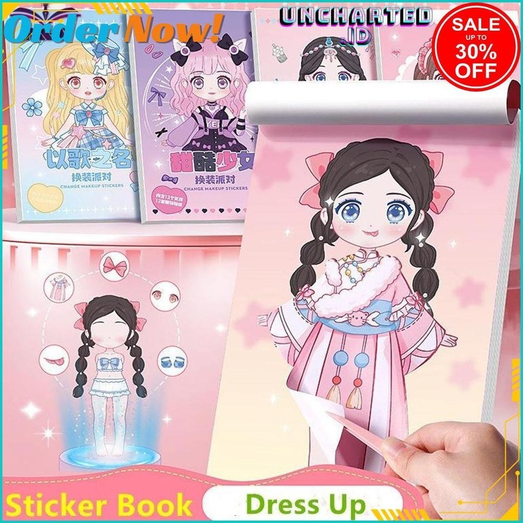 

GEETOY STIKER BUKU SELURUH TUBUH STIKER BERDANDAN MAINAN STIKER KERTAS BONEKA UNTUK ANAK PEREMPUAN TERMURAH BANGET