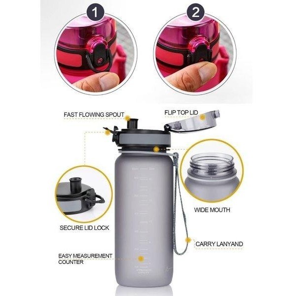 Uzspace Botol Air Minum Olahraga Frosted Bottle Outdoor Running