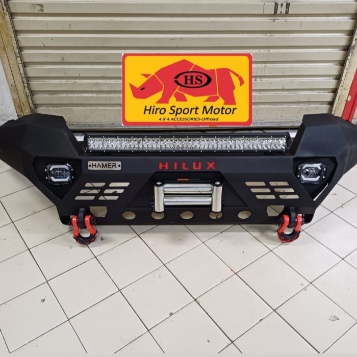 bumper depan hilux revo / rocco 2021 - 2024 model HAMER rival