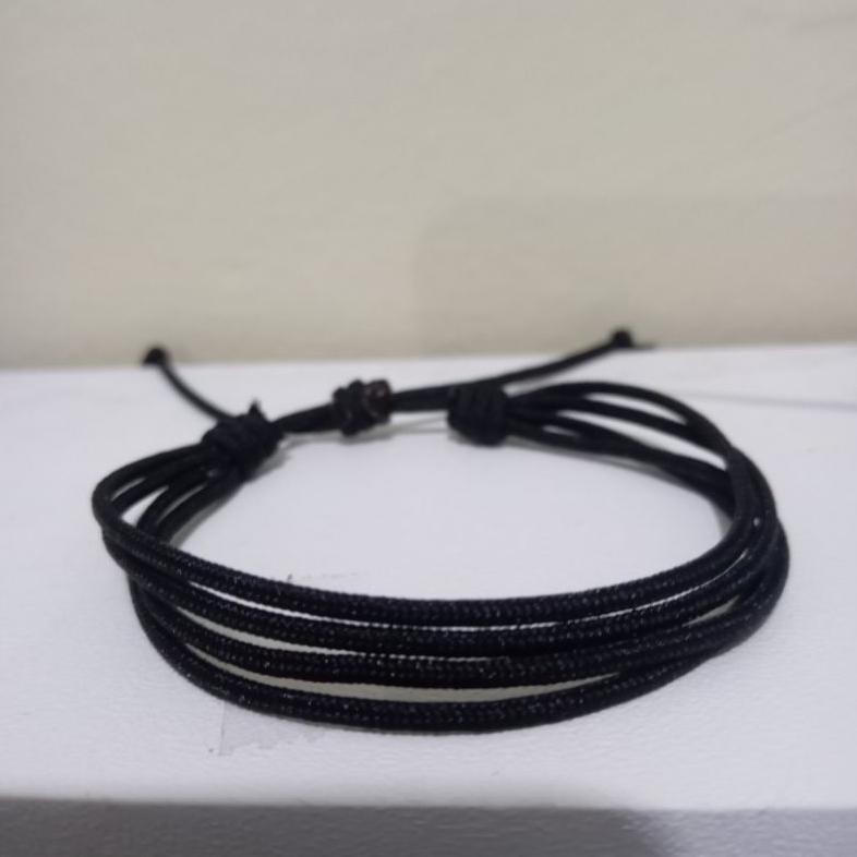 Gelang Tali Prusik Distro 4 Lapis Rangkap Simple Gelang Tangan Korea Pria Wanita Etnik