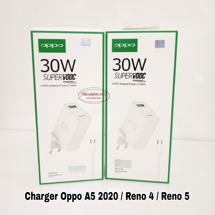 Charger Oppo Reno 4 Original 30W Type C Oppo Reno 5/5F/2 F