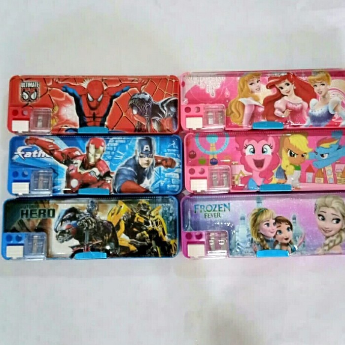

TERLARIS kotak tempat pensil pencil magnet stationary perlengkapan sekolah