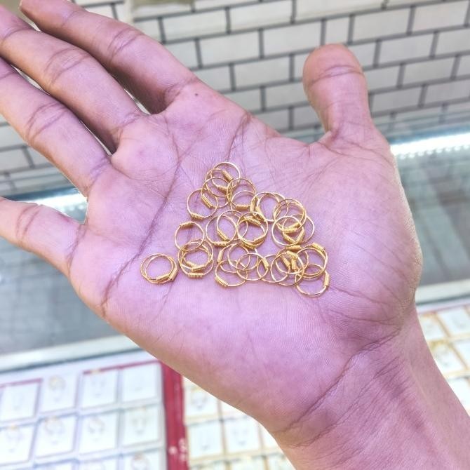 anting bayi baru lahir emas asli