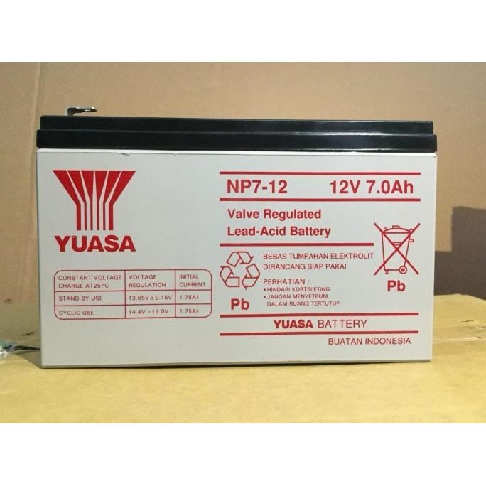 aki kering / baterai kering / aki kering VRLA Yuasa 12V 7Ah