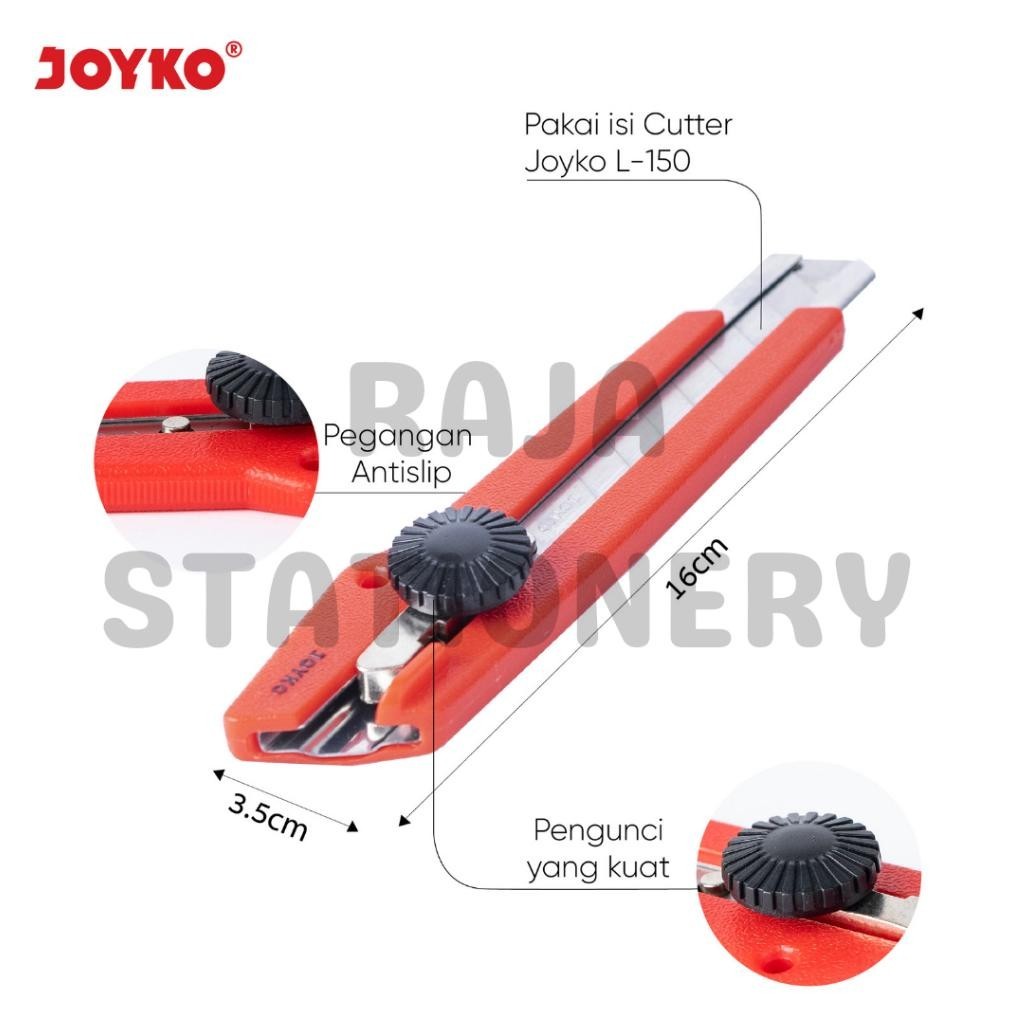 

SPECIAL JOYKO CUTTER BESAR PISAU POTONG PEMOTONG KERTAS SILET L-500 [12PCS] TC21