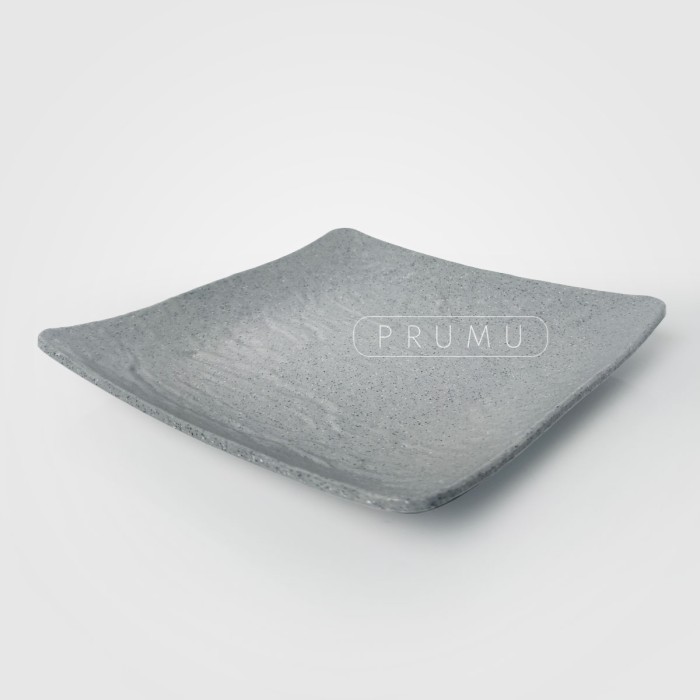 Prumu Melamine Stone Piring Saji Kotak 9 Inch - Golden Dragon P6909A