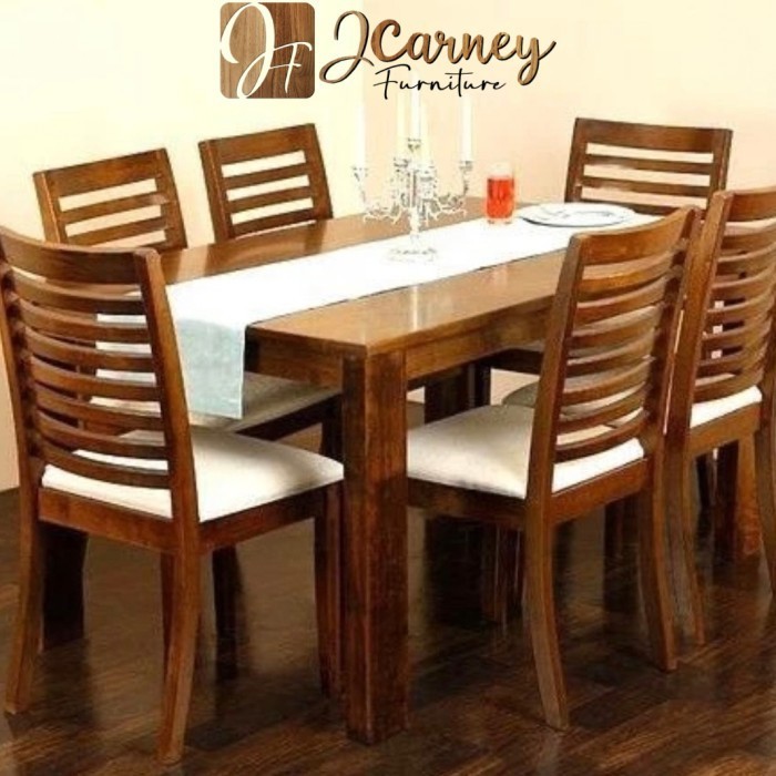 Set Kursi Makan Minimalis Jati 6 Kursi - Kursi Makan Coin Jati Jepara| Mebel Jepara