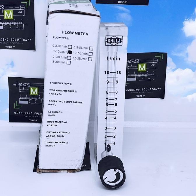 Rotameter Flow Meter Udara Oksigen 0-10 Lpm Flowmeter Rota Meter
