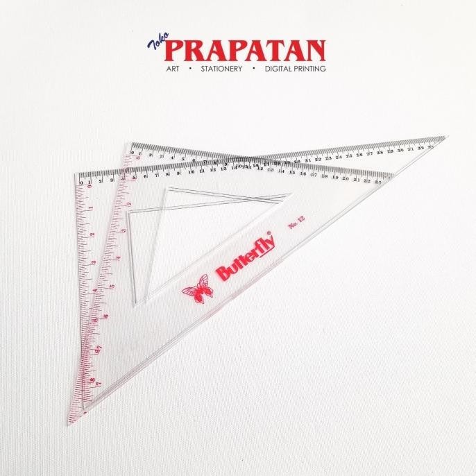 

Penggaris Segitiga Butterfly no 12 / Triangle Ruler