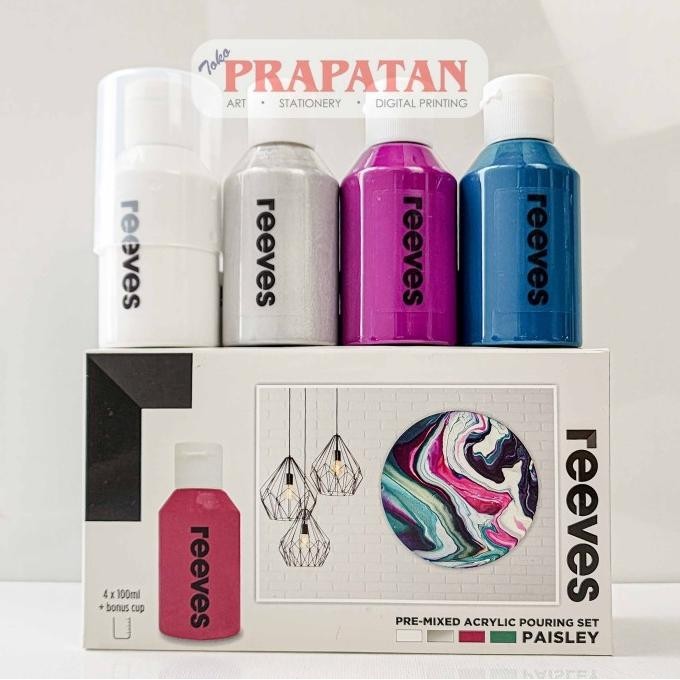

Reeves Pre-Mixed Acrylic Pouring Set 4x100ml