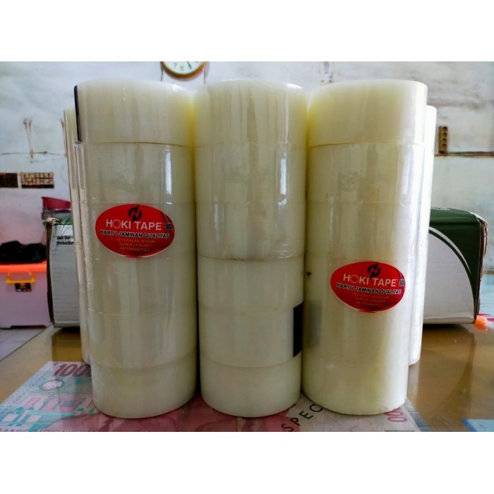 

Buruan serbu] Lakban HOKI Bening / Coklat 48mm x 90Yard (1 DUS 72 Pcs)