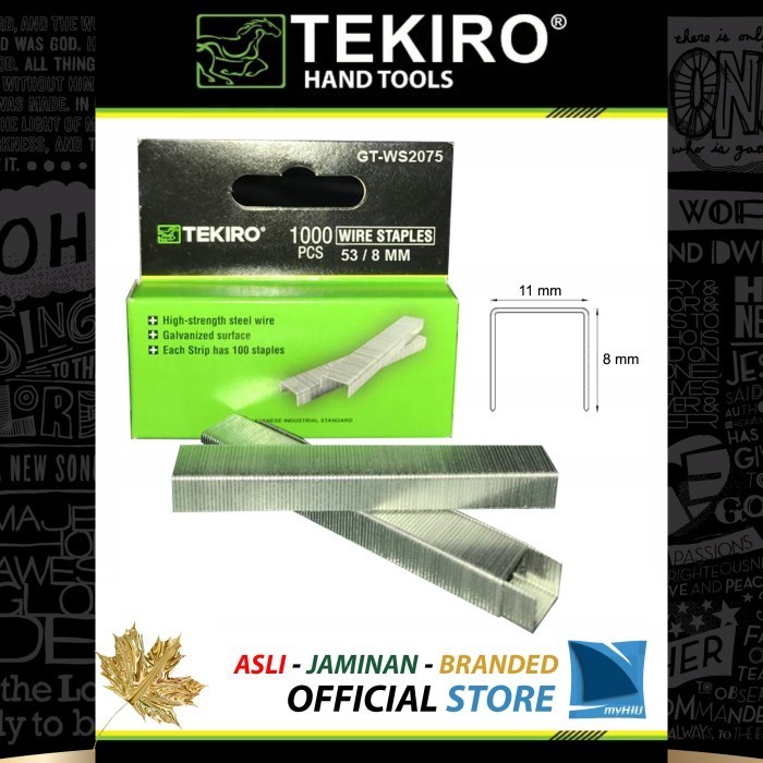 

$+$+$+$+] Isi Staples Tembak Type 53 Uk. 8 mm Isi 1000 pcs - Stapler TEKIRO