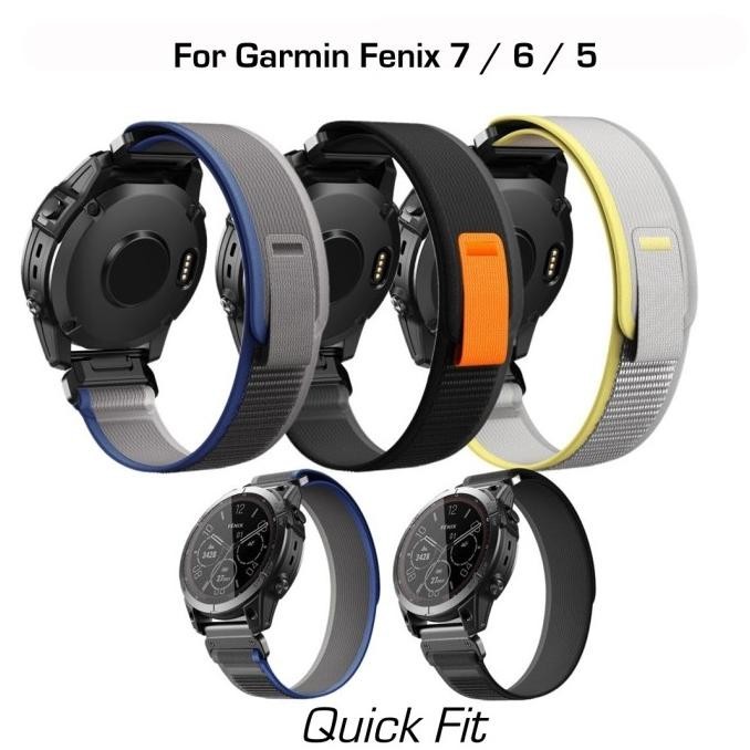 Strap Kanvas Nylon for Garmin Fenix 7 / 6 / 5  - Tali jam Quick Fit