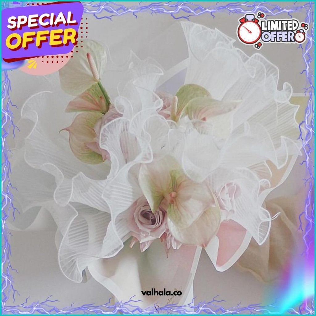 

Better Home - Flower Wrapping Lampu Led Kertas Buket Kain 2 Meter White Black Emyba