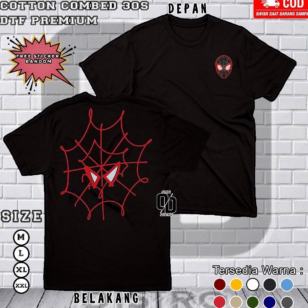 Promo Kaos Couple Spiderman Miles Morales & Gwen Stacy Warna Putih Kaos Spiderman Couple T-Shirt Spi