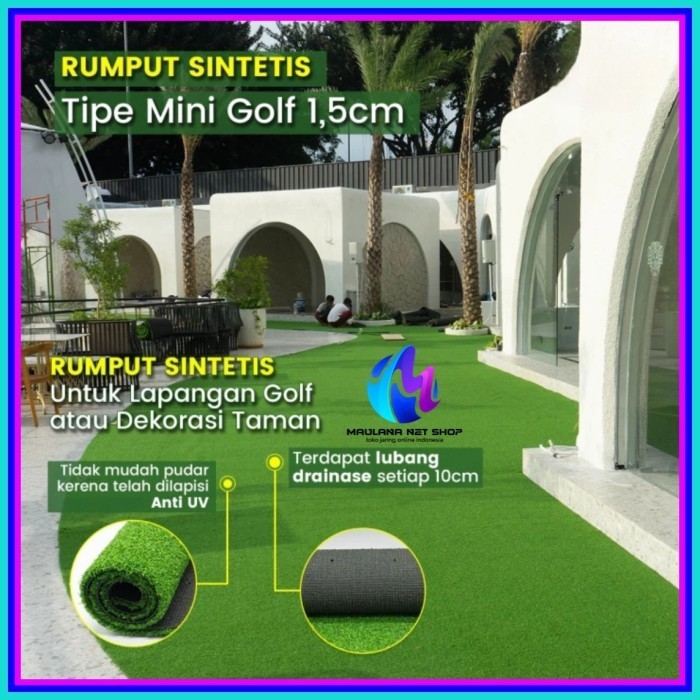 Rumput Golf Sintetis Rumput Plastik Rumput Palsu