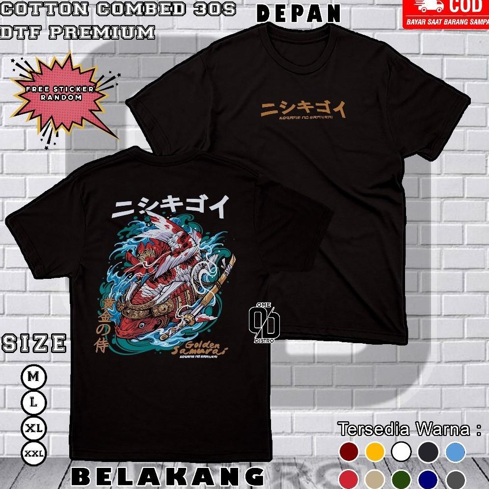 Promo Baju Kaos Golden Samurai Jepang T-Shirt Premium