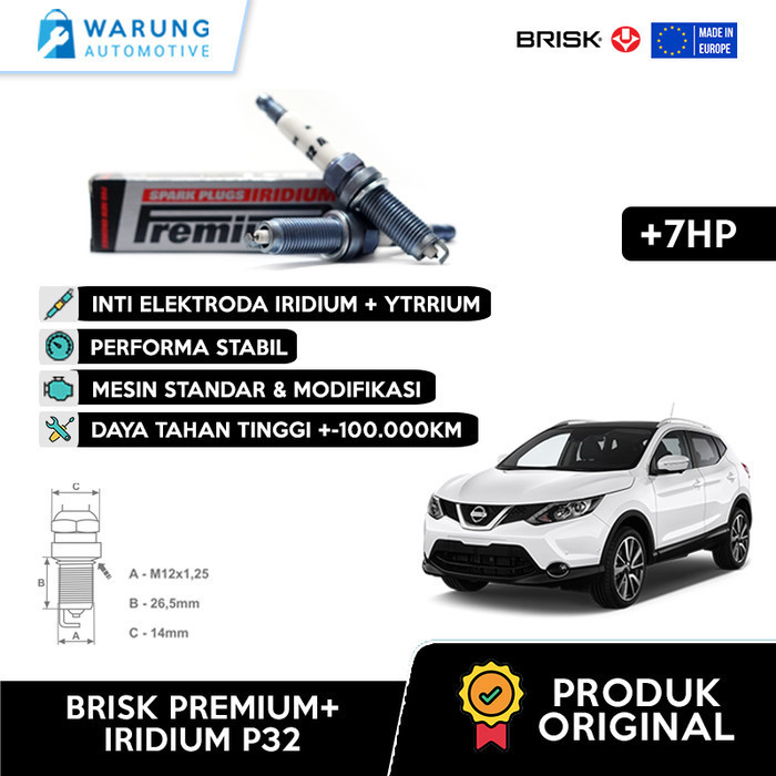 BUSI MOBIL NISSAN XTRAIL T31 T32 BRISK PREMIUM + IRIDIUM P32