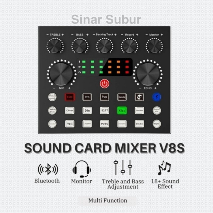 

Soundd TaffSTUDIO Mixer USB External Amplifier V8S