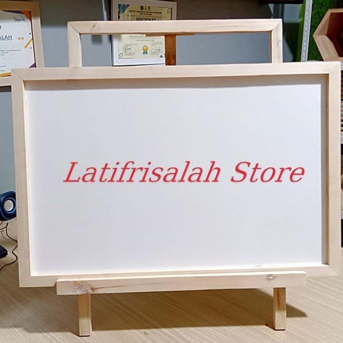 

Papan Tulis Anak+Yangga | Whiteboard 40X60Cm | Jati Belanda
