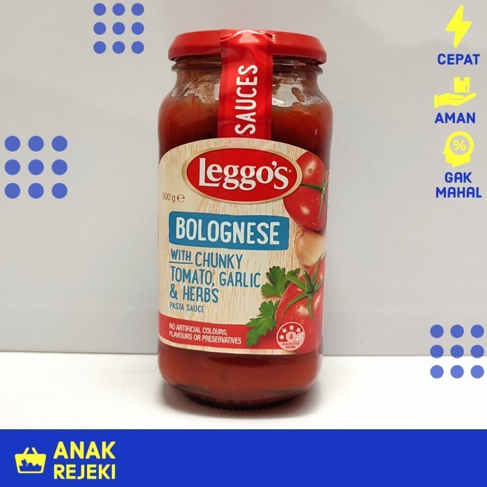 

Terlaris Leggos Bolognese Pasta Sauce Chunky 500gr - Leggo's Saus Bolognaise SALE