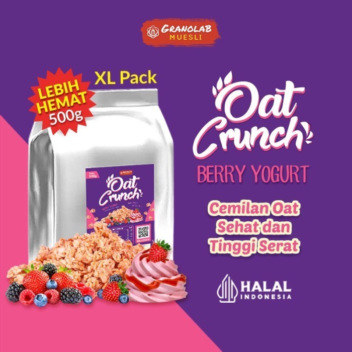 

Terlaris Granola 500 gr Berry Yogurt Oat Crunch - Granolab Muesli SALE