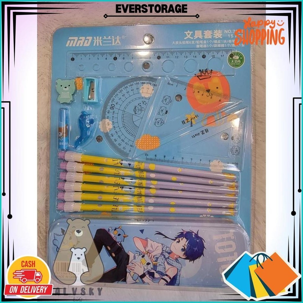 

Alat Tulis Anak Sekolah Set Lengkap Paket Alat Tulis Free Kotak Pensil Sale