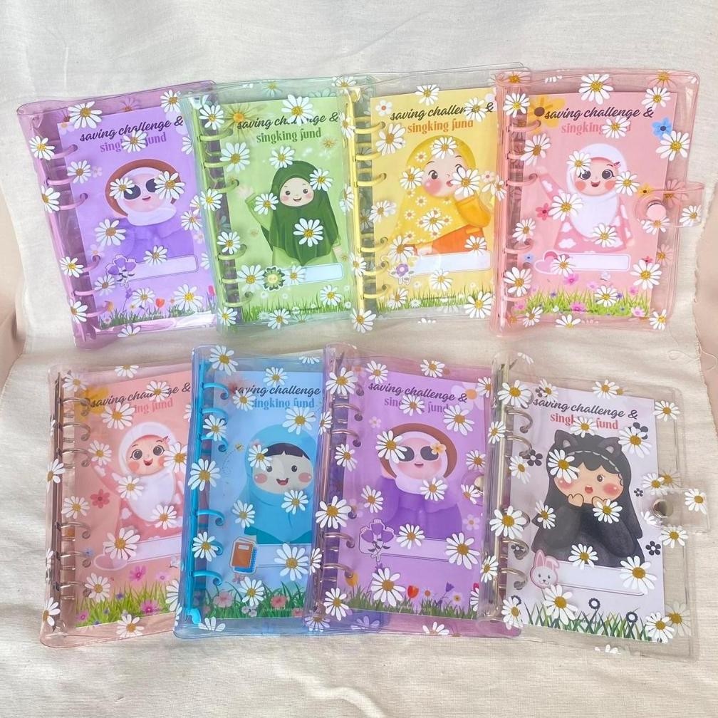 Paket Nabung Binder A6 Daisy | Paket Binder Menabung A6 Best Seller